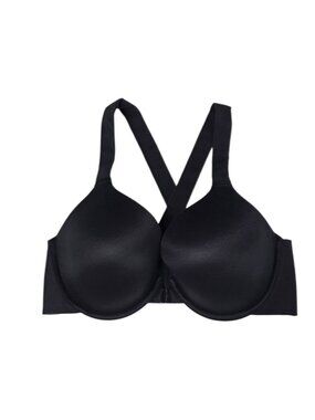 SPANX smooth Bra-llelujah! Lightly Lined Racerback Bra,Black, Front Close, 36C